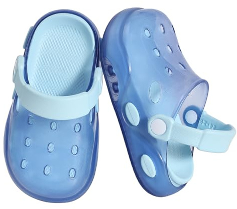 Hitopteu Kids Clogs for Boys Girls Slip On Jelly Sandals for Baby/Toddler