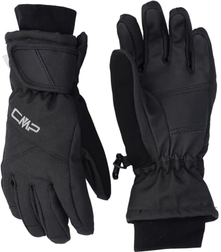 CMP - Guanti da sci in twill per bambini, Nero, 5