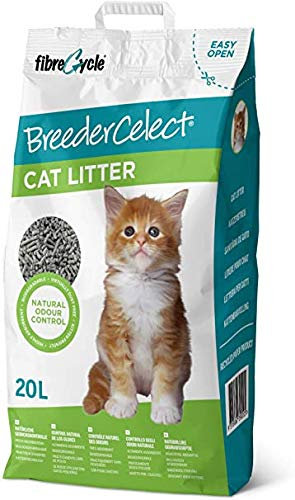 BREEDERS CELECT PAPER CAT LITTER 10L 20L 30L - 99% RECYCLED PAPER CHEMICAL FREE (20L)