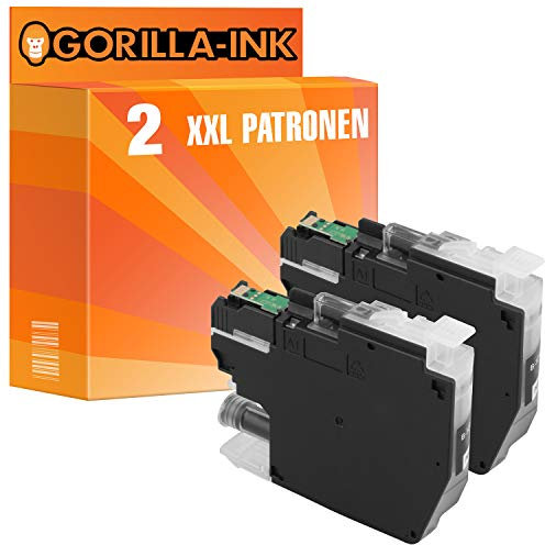 Gorilla-Ink 2 Patronen XXL Black kompatibel mit Brother LC-3213BK | MFC-J 490 Series MFC-J 491 DW MFC-J 497 DW DCP-J 572 DW DCP-J 770 Series DCP-J 772 DNW DCP-J 772 DW DCP-J 774 DW