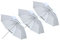 BRESSER SU-43 Durchlichtschirm weiß 110 cm - 3er Set