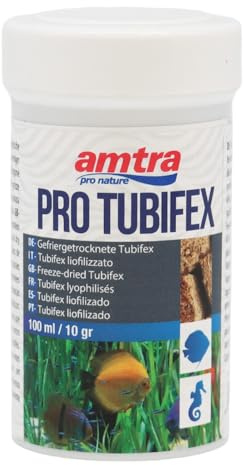 Amtra Pro Tubifex - Nourriture des Tubifex SP. Cubes Lyophilisés, 100% Purs, pour Poissons d'eau Douce et Marins, 100 ML