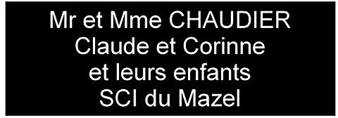 plaque ou etiquette boite aux lettres 4 lignes - noire 100x40mm