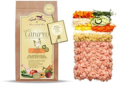 Terra Canis Pollo, verdura, frutta e farina di cocco - Canireo cibo secco, 1kg I Alimento premium per cani con ingredienti di autentica qualità human-grade al 100% I 64% di carne fresca & grain-free