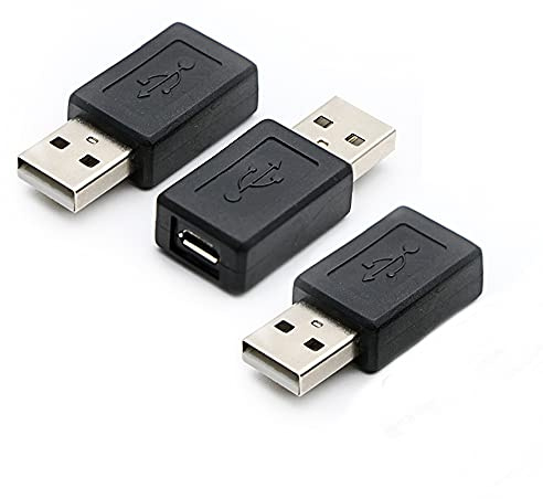 rgzhihuifz 3 Pack USB 2.0 A Male to USB Micro Female Adapter Converter