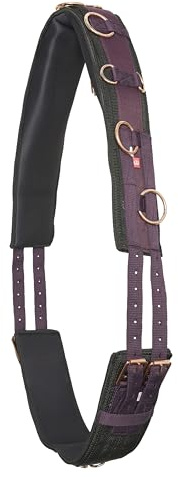 Imperial Riding Longiergurt „IRH Deluxe Extra“, ergonomische Formgebung mit Widerristfreiheit und Metallringen, Bordeaux-Bordeaux, Cob
