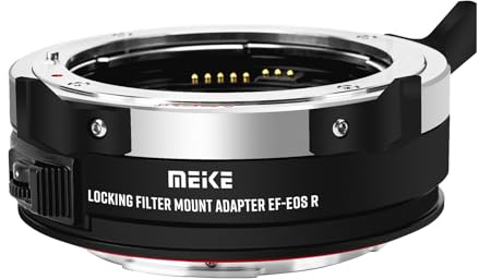Meike MK-EFTR-CL Auto-Focus Locking Drop-in Filter Mount Lens Adapter for Canon EF to EOSR with Variable ND Filter and UV Filter for EOS R R5 R6 RP R7 R10 C70 Cameras