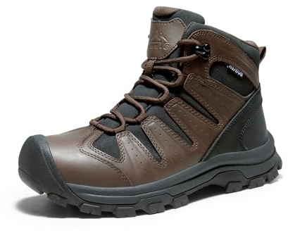 NORTIV 8 Botas de Montaña Hombre Impermeables Botas Ligero Trekking Botas Senderismo al Aire Libre Antideslizantes,Size 44,Marron Oscuro,SNHB2416M