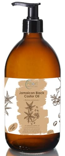 Jamaican Black Castor Oil - 100% Pure & Natural Glass Bottle with a Pump 500 ml