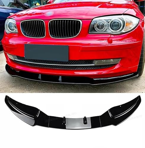 For Auto Perfectionists UK Front Splitter Spoiler Lip Compatible With BMW 1 Series E82 E88 NON M Sport 2007-2013 ABS Gloss Black