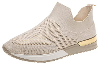 Scarpe Ortopediche Donna Pianta Larga, Sandali Casual Leggere Elegante Cuscino d'Aria Sneakers Estive Zeppa Spessore Suola Sandalo Sportive Mesh Morbida Scarpe da Camminata Ortopedici Antiscivolo