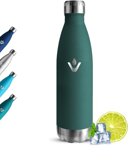 Grsta Borraccia Termica 750ml, Riutilizzabile Borracce Termiche, Senza BPA Borraccia Acciaio Inox, Conserva 24H Frio/12H Calor, Bottiglia Termica Senza Perdite, Borraccia per Yoga, Hogar, Senderismo
