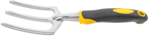 CIYODO Fourche de Jardin à Main Acier Inoxydable Râteau Petit Outil de Plantation Ergonomique pour Fleurs Légumes Bonsaï Travail Précis et Aération Rapide du Sol