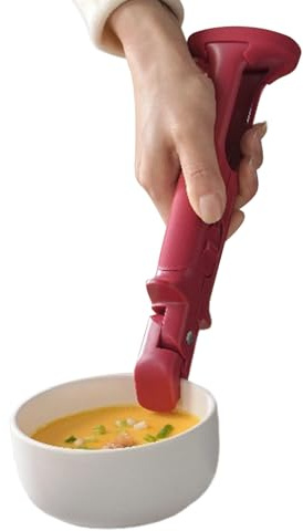 Pinza presina 2 in 1: morsetto per ciotola termoisolato, supporto per impugnatura antiscivolo Gestione sicura della cucina Concetto di praticità Uso pratico per fornelli Forno Preparazione per barbecu