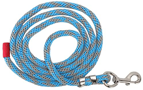 Vistreck Nylon Hästrep 8,2 Fot Multifunktionsrep med Legeringskrok för Boskap och Husdjur (Blå Grå)