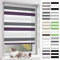 BelleMax Doppelrollo Klemmfix ohne Bohren & mit Bohren, 80x150cm(BxH), Weiß Lila Anthrazit, Duo Rollo, Sonnenschutz lichtdurchlässig Blickdicht, Klemmrollo Fensterrollo, Rollos für Fenster und Tür