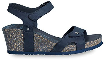 Panama Jack Damen Julia Basics Riemchensandalen, Blau (Marino B10), 40 EU
