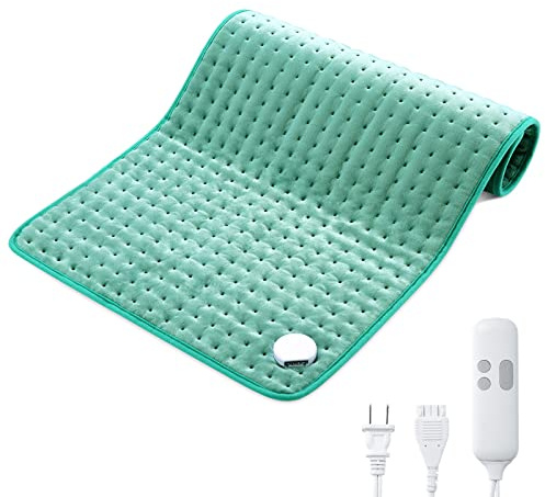 XXX-Large King Size Heating Pad for Pain Relief, 18 X 33 Fast Heating Pad with 2H Auto Shut Off, 6 Heat Settings & Machine Washable, Moist & Dry Heat Therapy for Neck Back Shoulder Relief