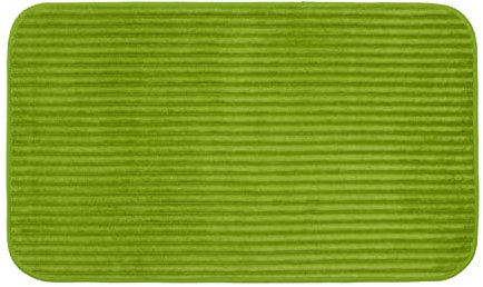 Gözze - Rutschfester Weicher Badeteppich, 100% Polyester, 60 x 100 cm - Dunkelgrün