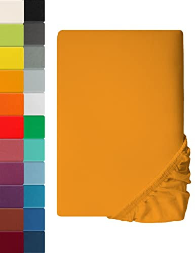 Premium Spannbettlaken MIA Goldgelb | 200 x 220cm - 100% Baumwolle