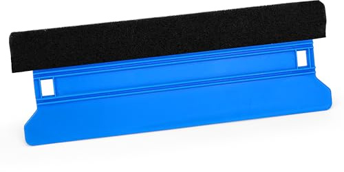 Ewrap 21cm Large Plastic Squeegee, Felt Edge Squeegee, Vinyl Applicator Wallpaper Tools Window Tint Squeegee, For Removing Bubbles/Cleaning Dust, 1Pcs, Blue
