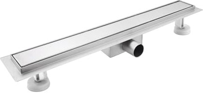 sunrik Duschrinne 120 cm, Befliesbar Duschrinne extra flach, Edelstahl Bodenablauf Komplettset mit Siphon Haarsieb