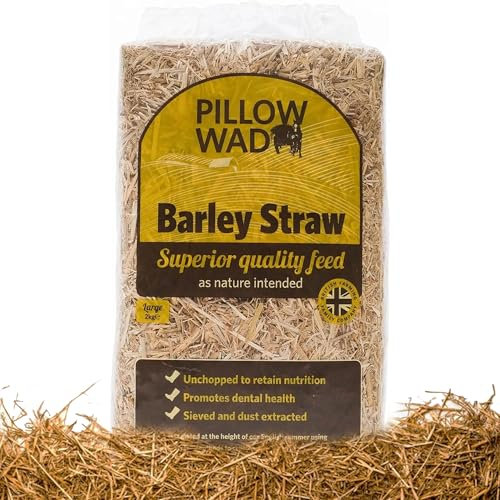 Pluto Packaging Soft High Absorbent 2kg Barley Straw Bedding Traps Heat & Keeps Pets & Animals Warm (2KG (1 Bag))