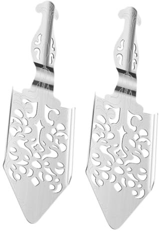UTHCLO 2piezas Cucharas De Absenta De Inoxidable Filtro De Absenta Para Bar Cucharas Decorativas Reutilizables Herramienta De Servicio Para Cócteles Fácil De Limpiar y Duraderas