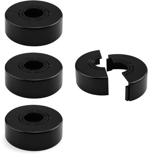 HERKINDNESS Rosette per Termosifoni, 4 Pezzi Copri Tubi per Diametri 21 mm/26 mm/33 mm Metrocopri Tubi Termosifoni per Raccordi Doccia, Rubinetti, Corone per Radiatori