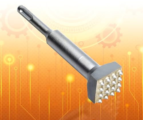 SDS Plus MeißEl, 40cr Elektrischer Blumen-Hammerbohrer StockmeißEl Mit Runder Griff 16 ZäHne Quadratischer Kopf FüR Beton Schiefer BrüCken WäNde Granit Fliesen