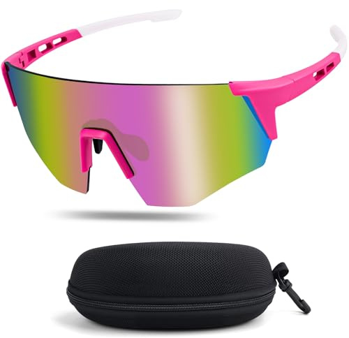 Vylyciy Lunettes de Soleil Sport Polarisées Lunettes de Cyclisme pour Homme et Femme, Protection UV400, Anti-Vent, Idéales pour Vélo, Course, Pêche, Randonnée et Activités de Plein Air