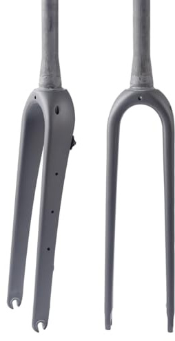 HZXQCVB Gravel Fibre De Carbone Vélo De Route Fourche Rigide 700C 1-1/8'' Tube Droit/Conique Fourche Avant pour Vélo Frein À Disque QR 9X100mm Fourche Rigide pour Vélo(Matt Black-Tapered)