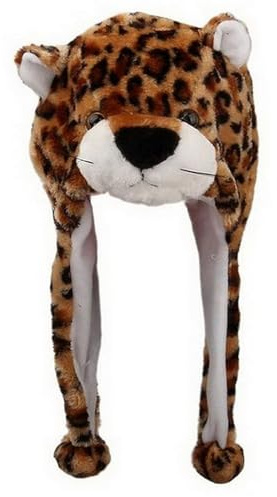 VPbao Plush Headgear Hat 2-in-1 Hat with Ear Flaps Scarf Set Funny Cap