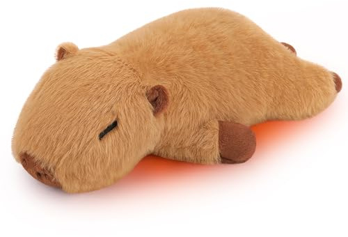1,76lb Wärmekissen Mikrowelle Körnerkissen für Mikrowelle 0,8kg Gewichtetes kuh Plüschtier Capybara Kissen Capybara Kuscheltier ideal als Wärmespender und bei Verspannungen an Nacken Schulter