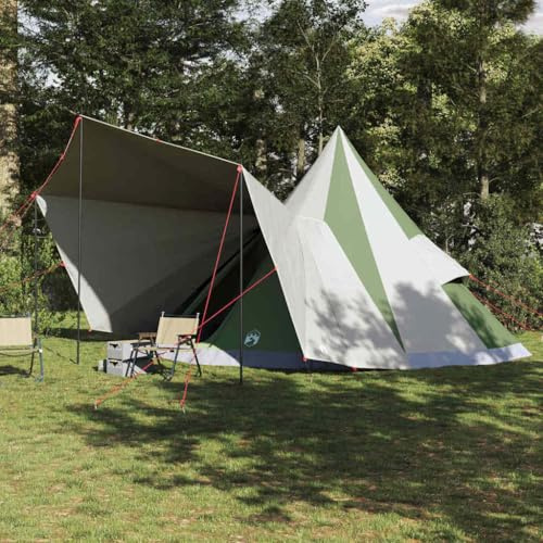 GeenYuu Tente Tipi Vert en Taffetas 510 x 690 x 330 cm pour Camping randonnée et Excursion, abri léger avec Montage Facile, Sac de Transport Inclus, Ventilation et Crochet Suspendu