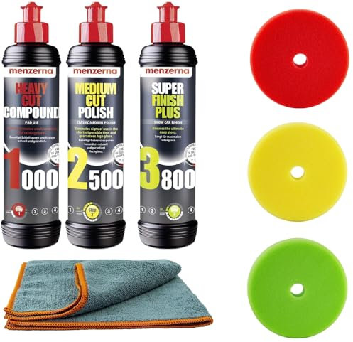 Menzerna Autopolitur Set + PP-Pads Ø125/140 für Exzenterpolierer Komplett Kit