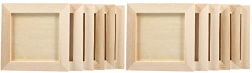 NUOBESTY 12 STK Unlackiertes Holz Unlackiertes Holz Bilderrahmen DIY Bilderrahmen Basteln DIY