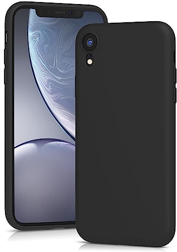 YATWIN Silicone Case for iPhone XR, Soft-Touch, Shockproof, DustProof, Antiskid Full Body Armour Phone Cover for Apple iPhone XR - Black