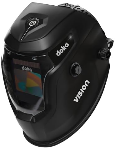 DOKA Casque Soudure Automatique Cagoule Soudure 103x63 mm Real Color Casque Soudure Masque Soudure Automatique Masque de Soudure MMA MIG MAG TIG WIG Arc Soudure TIG DIN 16 DIN 3/4-8/9-13 VISION9