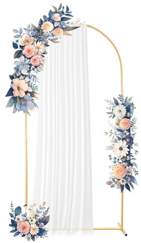 Fondale per Arco Nuziale in Metallo, Supporto da 2,2 m, Cornice per Arco Nuziale Dorato, per Festa di Compleanno, Cerimonia Nuziale, Addio al Nubilato, Anniversario, Decorazione per Baby Shower