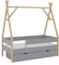 VitaliSpa Tipi-Bett Bali, Grau, 80x160 cm mit 2 Schubladen und Matratze