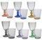 Set 12 Bicchieri 6 acqua 6 vino calici con piede in Vetro multicolore da tavola Eleganti Stile Raffinatezza in casa per Ogni Tavola e Occasione bar hotel ristorante