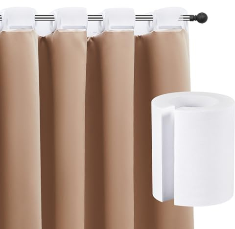 Pangda 12pcs Curtain Spacers EVA Foam Roller Curtain Shapers Rod Attachment Drapery Spacers No Need to Dismantle the Hanging Rod Enhances Home Decor Accessories for Home and Office(85mm)