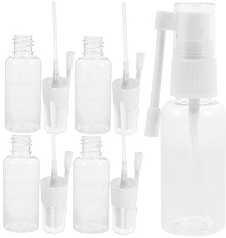 Beatifufu Flaconi Spray Nasali Vuoti 30ml 5 Pezzi, Bottiglie Spray Da Viaggio Trasparenti Beccuccio Girevole, Mini Flaconi Per Lavaggio Nasale e Uso Esterno in Campeggio