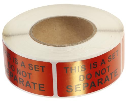 ROMISBABA Etiquetas Adhesivas de Advertencia de Envío Autoadhesivas 254X508 MM 500 Unidades Pegatinas de Precaución para Paquetes Señales Visibles No Separar” Uso Transporte y
