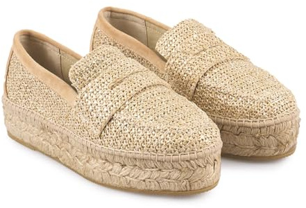 espadrilles, Dona Met - Mocasín de cuña de moda casual y a la moda