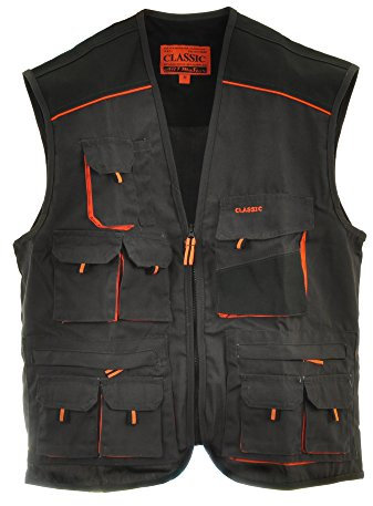 ART.MAS Arbeitsweste, Montageweste, Weste, Handwerker, KFZ, Classic, 270 g/m2 Gr. 46-60 (56, Graphit/orange)