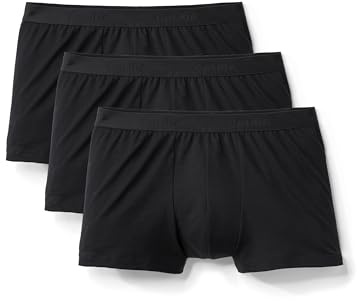 CALIDA Natural Benefit Boxershorts för män, i 3-pack, mjukt elastiskt midjeband, svart, 58-60