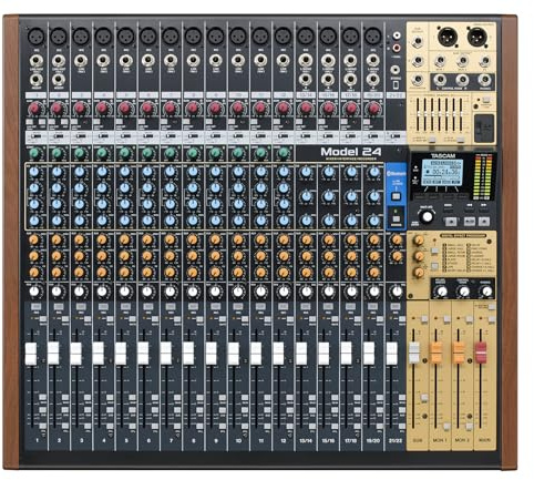 Tascam Model 24 24-track Multi-Track, Live Mixer and Recording Studio, Analog Mixer, Digital Recorder, USB Audio Interface