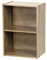 Iris Ohyama Modernes Bücherregal, 2 Etagen, Aschbraun, Nachttisch, 40cm breitVielseitig, Modular, Offenes Regal, Für Wohnzimmer, Büro, Schlafzimmer, Platzsparend, Bücher, Dekor, Einfacher Aufbau, CX-2